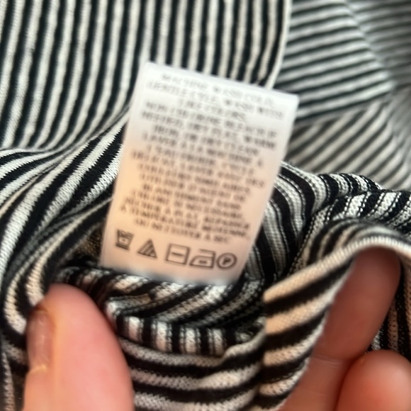 A.L.C. Striped Tesi Split-Back Linen Tee Size - XS - Picture 7 of 8